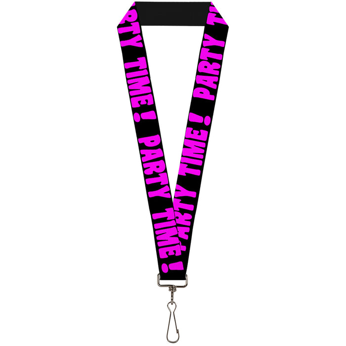 Lanyard - 1.0" - PARTY TIME! Black Fuchsia Lanyards Buckle-Down   