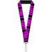 Lanyard - 1.0" - PARTY TIME! Black Fuchsia Lanyards Buckle-Down   