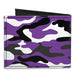 Canvas Bi-Fold Wallet - Camo Purple Black Gray White Canvas Bi-Fold Wallets Buckle-Down   