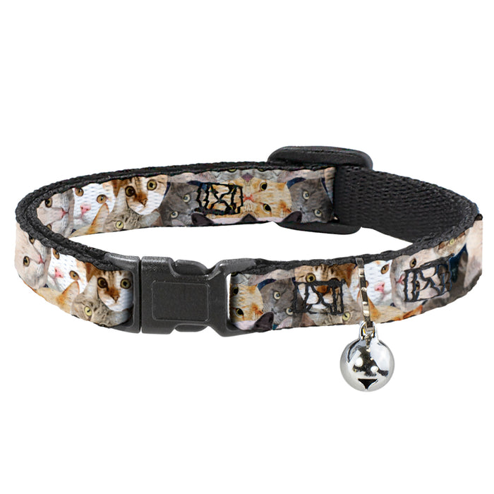 Cat Collar Breakaway - Cat Faces Stacked Breakaway Cat Collars Buckle-Down   