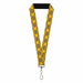 Lanyard - 1.0" - Harry Potter Hufflepuff Crest Plaid Yellows Gray Lanyards The Wizarding World of Harry Potter Default Title  