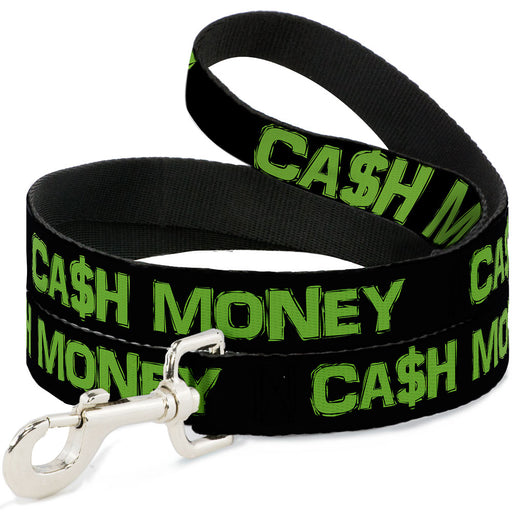 Dog Leash - CA$H MONEY Black/Green Dog Leashes Buckle-Down   
