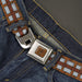 Star Wars Chewbacca Face CLOSE-UP Full Color Brown Seatbelt Belt - Star Wars Chewbacca Bandolier Bounding Browns/Gray Webbing Seatbelt Belts Star Wars   