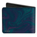 Bi-Fold Wallet - Grateful Dead Space Your Face Yin Yang Swirl Blues Purples Black Bi-Fold Wallets Grateful Dead   
