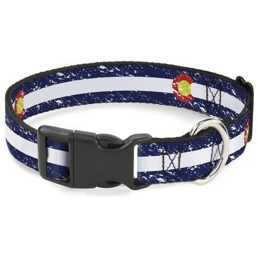 Plastic Clip Collar - Colorado Flags4 Weathered Plastic Clip Collars Buckle-Down   