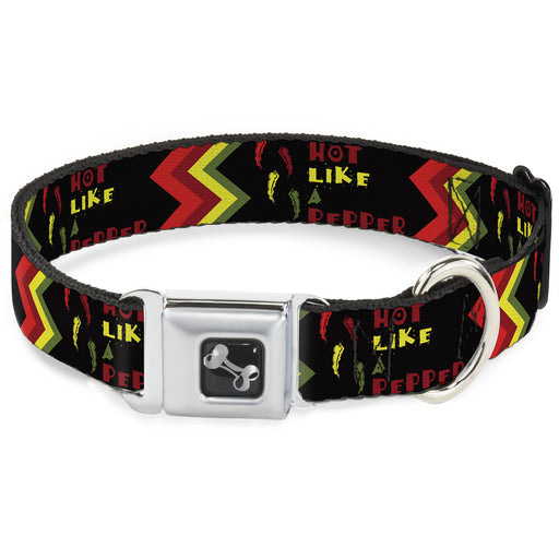 Dog Bone Seatbelt Buckle Collar - Hot Like A Pepper Seatbelt Buckle Collars Buckle-Down   