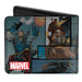 MARVEL DEADPOOL Bi-Fold Wallet - Cable and Deadpool Pose Comic Scene Blocks Bi-Fold Wallets Marvel Comics   