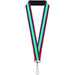 Lanyard - 1.0" - Stripes Red Blue Green Lanyards Buckle-Down   