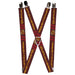 Suspenders - 1.0" - GRYFFINDOR Badge 2-Stripe Burgundy Reds Gold Suspenders The Wizarding World of Harry Potter Default Title  