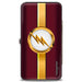 Hinged Wallet - The Flash Logo10 Stripe Burgundy Golds White Hinged Wallets DC Comics   