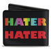 Bi-Fold Wallet - HATER Black Red Rainbow Fade Bi-Fold Wallets Buckle-Down   