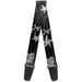 Guitar Strap - Die Hard Skulls & Stars1 Black Grays Guitar Straps Buckle-Down   