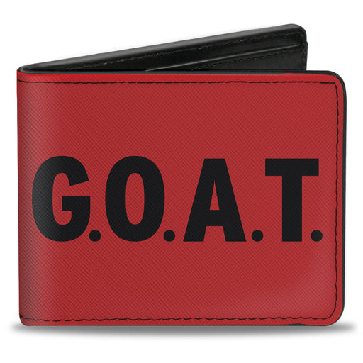 Bi-Fold Wallet - GOAT Red Black Bi-Fold Wallets Buckle-Down   