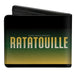 Bi-Fold Wallet - Ratatouille Emile and Remy Chef Hat Pose + Text Logo Greens Yellows Bi-Fold Wallets Disney   