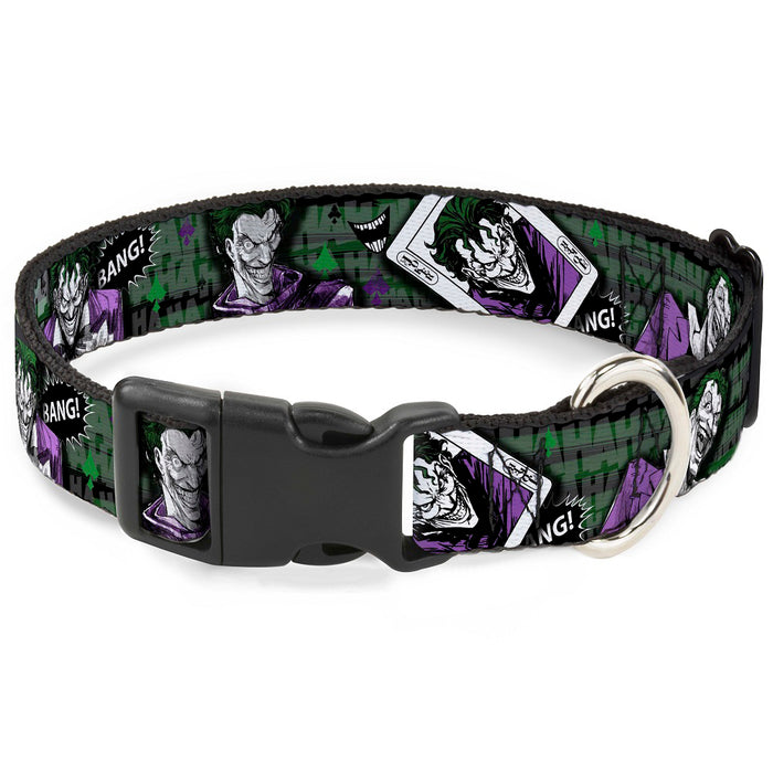 Plastic Clip Collar - The Joker 4-Poses/Joker Card HAHA/Smile/BANG! Grays/Greens/Purples Plastic Clip Collars DC Comics   