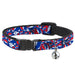 Cat Collar Breakaway - Steal Your Face Stacked Red White Blue Breakaway Cat Collars Grateful Dead   
