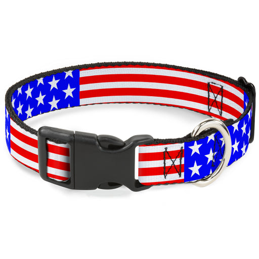 Plastic Clip Collar - Americana Stars & Stripes3 Red/White/Blue Plastic Clip Collars Buckle-Down   
