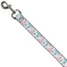 Dog Leash - Bird Tapestry White/Gray/Turquoise/Pink Dog Leashes Buckle-Down   