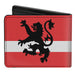 Bi-Fold Wallet - Rampant Lion Repeat Stripes Red White Black Bi-Fold Wallets Buckle-Down   