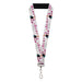 Lanyard - 1.0" - Frozen Anna Castle Pose with Flowers and Script Grays Pinks Lanyards Disney   