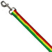 Dog Leash - Rasta Stripes Painted Green/Yellow/Red Dog Leashes Buckle-Down   