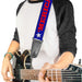 Guitar Strap - MERICA FUCK YEAH! Star Blue Red White Guitar Straps Buckle-Down   