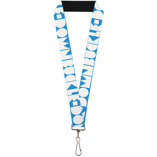 Lanyard - 1.0" - BUCKLE-DOWN Shapes Turquoise White Lanyards Buckle-Down   