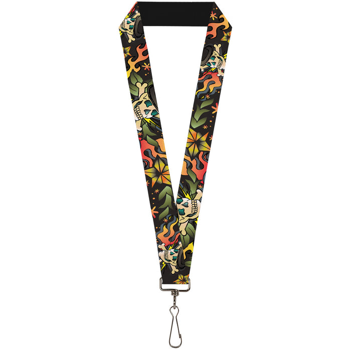 Lanyard - 1.0" - Death or Glory CLOSE-UP Black Lanyards Buckle-Down   