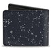 Bi-Fold Wallet - Zodiac Sagittarius Symbol Constellations Black White Bi-Fold Wallets Buckle-Down   