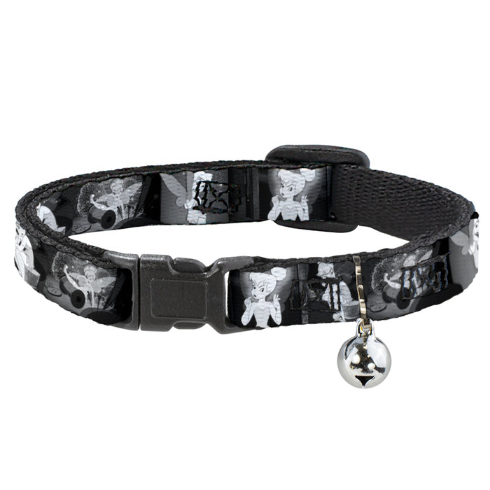 Cat Collar Breakaway - Tinker Bell Scenes Black White Breakaway Cat Collars Disney   