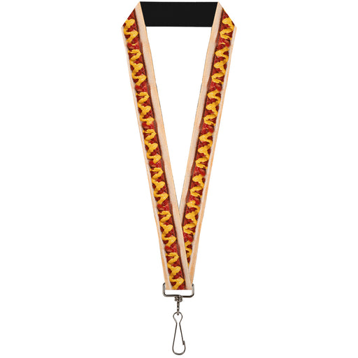 Lanyard - 1.0" - Hot Dog w Mustard & Ketchup Vivid Lanyards Buckle-Down   