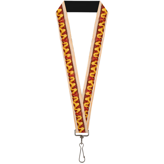 Lanyard - 1.0" - Hot Dog w Mustard & Ketchup Vivid Lanyards Buckle-Down   