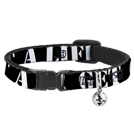 Cat Collar Breakaway - GET A LIFE! Black White Breakaway Cat Collars Buckle-Down   