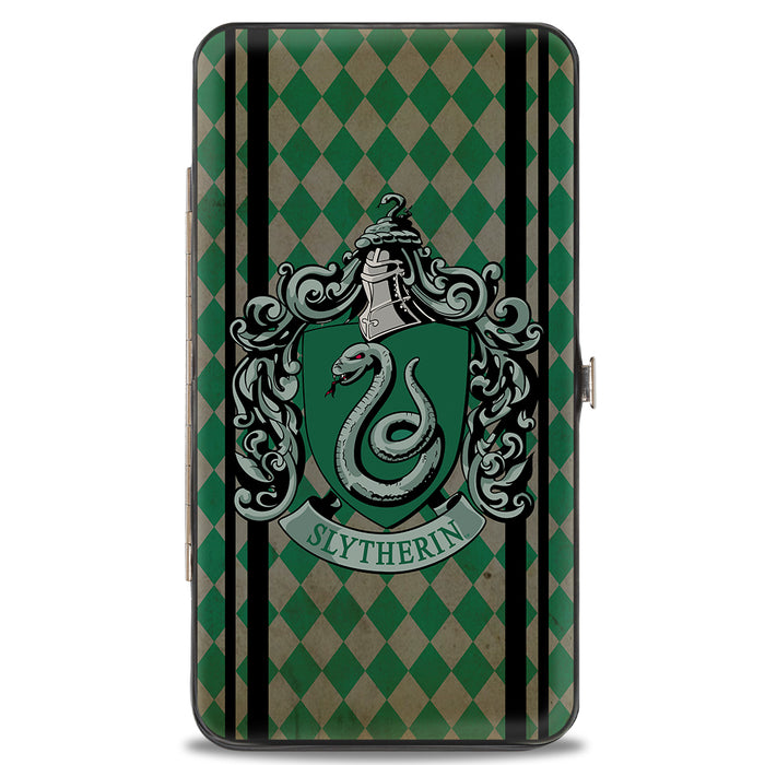 Hinged Wallet - SLYTHERIN Crest Stripes Diamonds Greens Black Hinged Wallets The Wizarding World of Harry Potter Default Title  