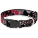 Plastic Clip Collar - Grunge Checker Flag Red Plastic Clip Collars Buckle-Down   