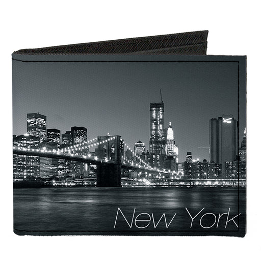 Canvas Bi-Fold Wallet - NEW YORK Brooklyn Bridge Skyline Canvas Bi-Fold Wallets Buckle-Down   