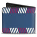Bi-Fold Wallet - Hash Mark Stripe Turquoise Fuchsia White Bi-Fold Wallets Buckle-Down   