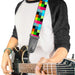 Guitar Strap - Checker Bright Pastel Guitar Straps Buckle-Down   