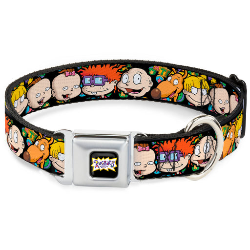 RUGRATS Logo Full Color Seatbelt Buckle Collar - Rugrats Character Faces CLOSE-UP Seatbelt Buckle Collars Nickelodeon   