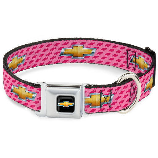 Chevy Bowtie Full Color Black Gold Seatbelt Buckle Collar - Chevy Gold Bowtie w/Logo PINK Seatbelt Buckle Collars GM General Motors   