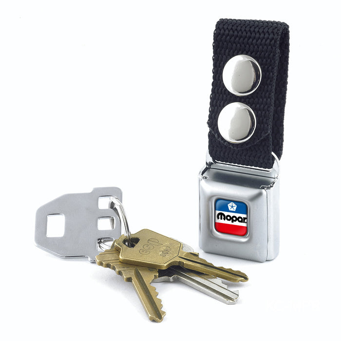 Keychain - MOPAR Chrysler Logo Full Color White Blue Red Black Keychains Mopar   