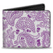Bi-Fold Wallet - Bandana Skulls White Purple Bi-Fold Wallets Buckle-Down   