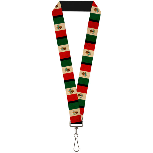 Lanyard - 1.0" - Mexico Flag Distressed Lanyards Buckle-Down   