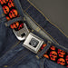 BD Wings Logo CLOSE-UP Full Color Black Silver Seatbelt Belt - 3-D Skulls Repeat Black/Reds Webbing Seatbelt Belts Buckle-Down   