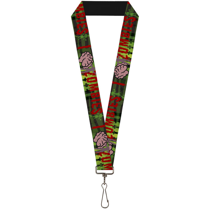 Lanyard - 1.0" - I "Brain" ZOMBIES Lanyards Buckle-Down   