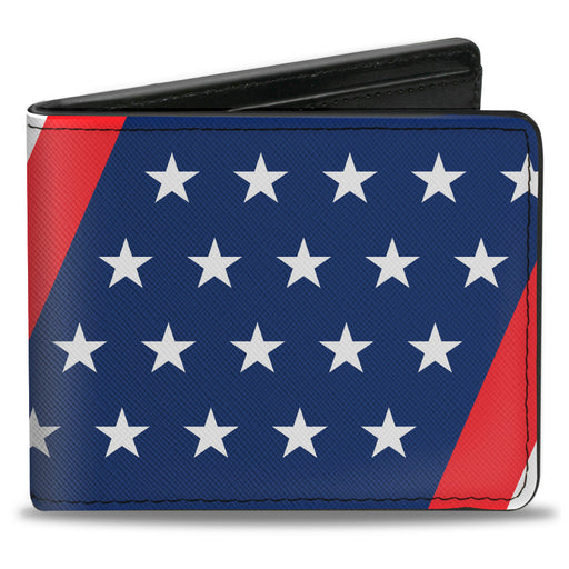 Bi-Fold Wallet - American Flag Diagonal Bi-Fold Wallets Buckle-Down   