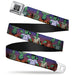 BD Wings Logo CLOSE-UP Full Color Black Silver Seatbelt Belt - Walking Zombies Webbing Seatbelt Belts Buckle-Down   