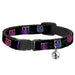 Cat Collar Breakaway - Owls Black Fuchsia Purple Turquoise Breakaway Cat Collars Buckle-Down   