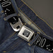 BD Wings Logo CLOSE-UP Full Color Black Silver Seatbelt Belt - Zodiac SCORPIO/Constellation Black/White Webbing Seatbelt Belts Buckle-Down   