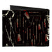 Canvas Bi-Fold Wallet - FRIDAY THE 13TH Jason Machete Pose Bloody Tools Black Grays Reds Canvas Bi-Fold Wallets Warner Bros. Horror Movies   